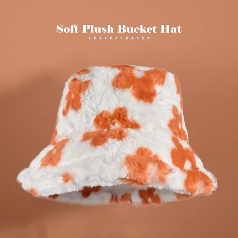 Yonchic Store Winter Soft Faux Fur Plush Bucket Hat, Lovely Fisherman Cap, Fashion Outdoor Thick Warm Sun Cap for Women - Image 3